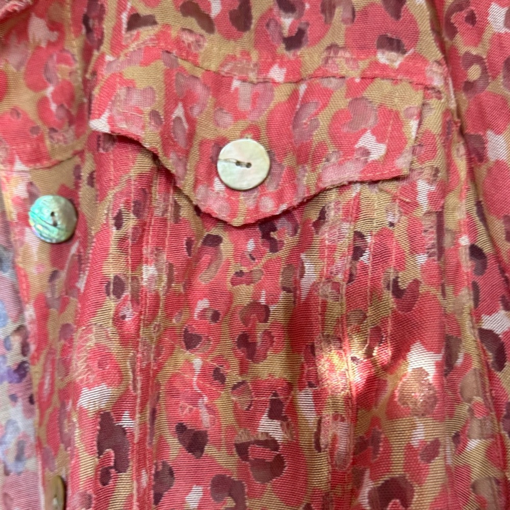 Ruby Rd. Vibrant Pink Patterned Layering Jacket S… - image 3